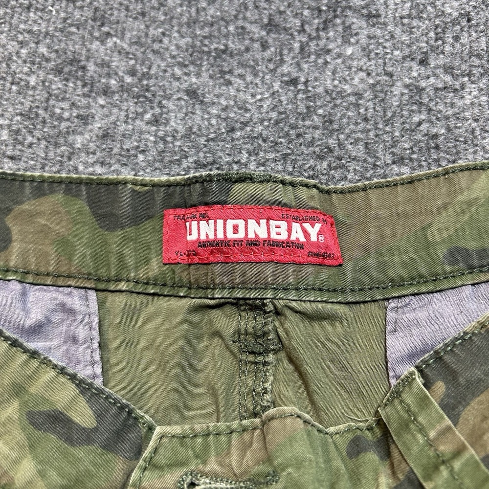 Unionbay Mens Camo Cargo Shorts Green Brown Size 36 Utility Military Skater - Picture 5 of 11